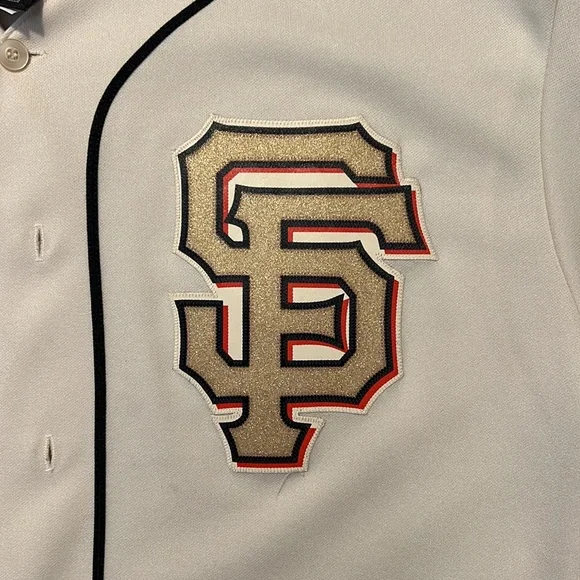 SF Giants Majestic XL Cream Baseball Jersey - Picture 2 of 6